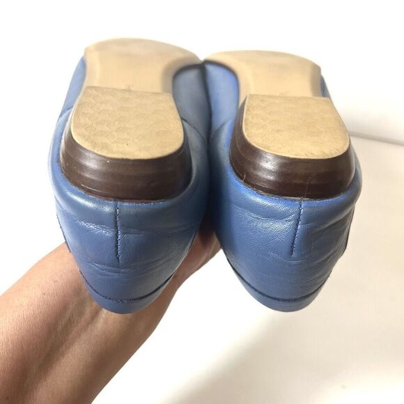 Trotters Flats Womens 11 N Blue Faux Leather Penny Loafer Comfort Casual Slip On - Picture 6 of 11